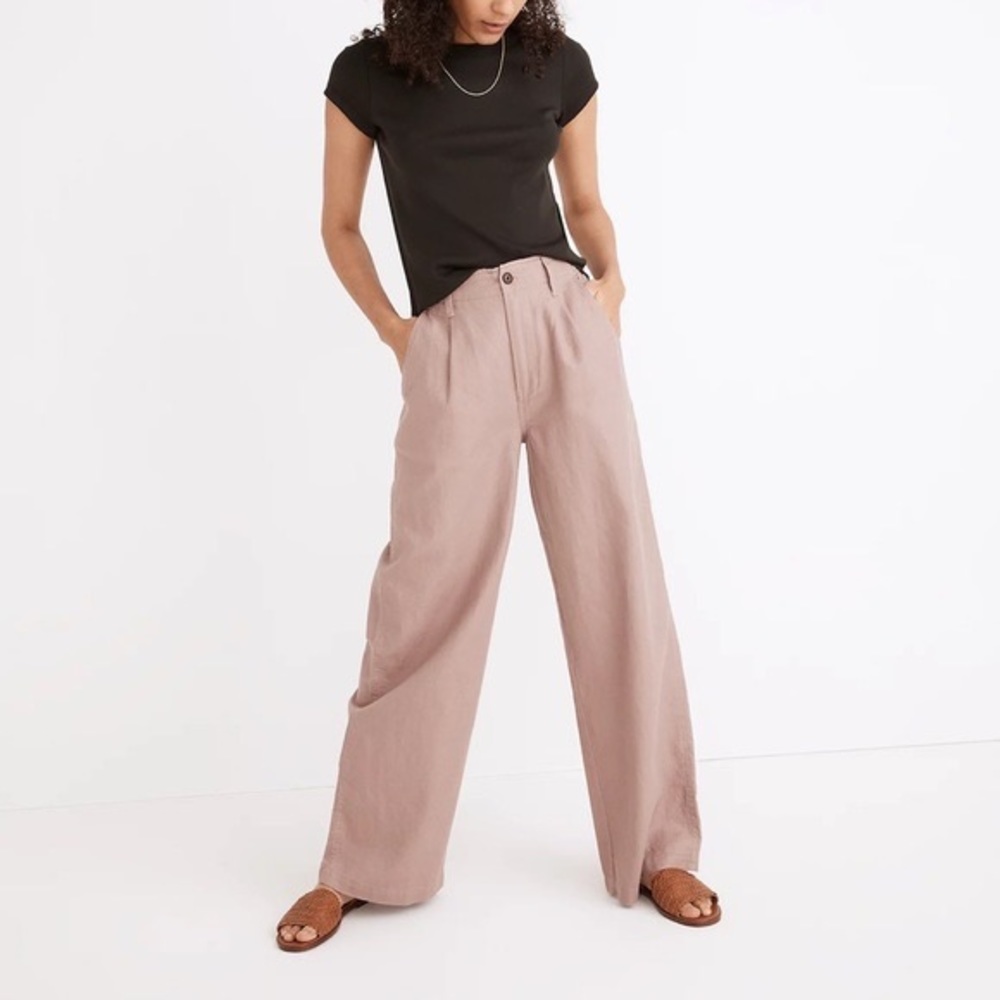 Madewell NWT pleated wide leg pants